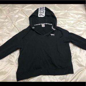 VICTORIA’S SECRET PINK BLACK PULLOVER HOODIE